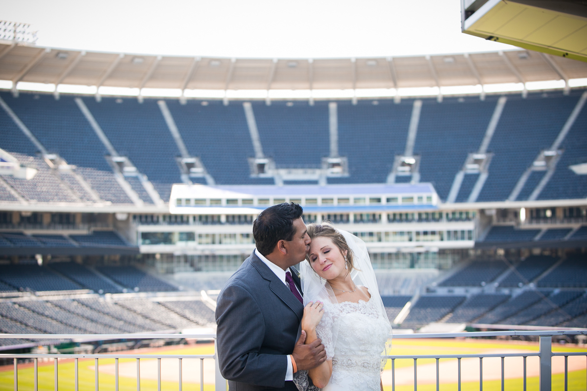 Royals Stadium wedding day photography